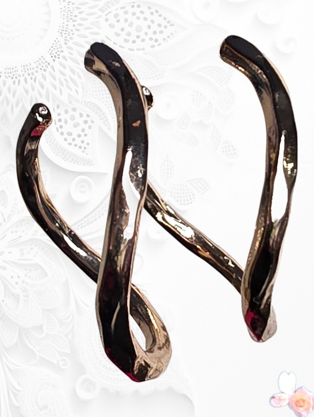 Avon Gold-Tone Twisted Hoop Earrings